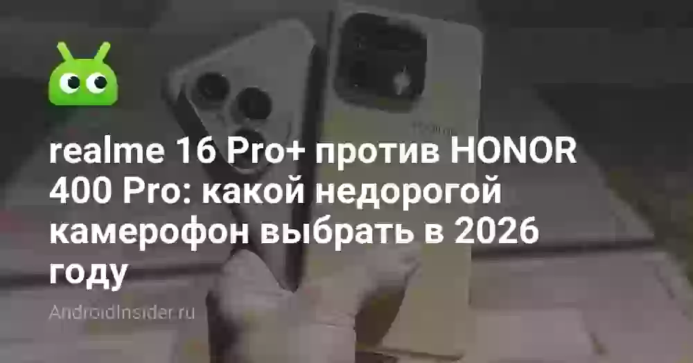 realme 16 Pro+ против HONOR 400 Pro: какой недорогой камерофон выбрать в 2026 году