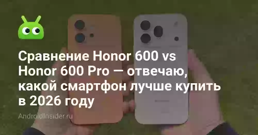 Сравнение Honor 600 vs Honor 600 Pro — отвечаю, какой смартфон лучше купить в 2026 году