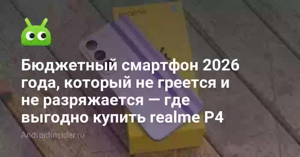 Бюджетный смартфон 2026 года, который не греется и не разряжается — где выгодно купить realme P4
